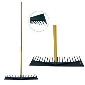 Rateau polymère Duopro 60 cm, 21 dents leborgne