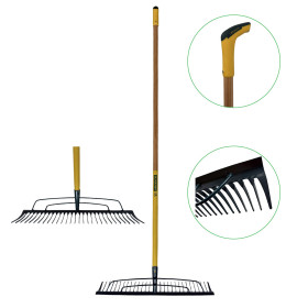 Râteau à gazon 2EN1 30 dents 56cm Duopro EM150 ergonomique leborgne