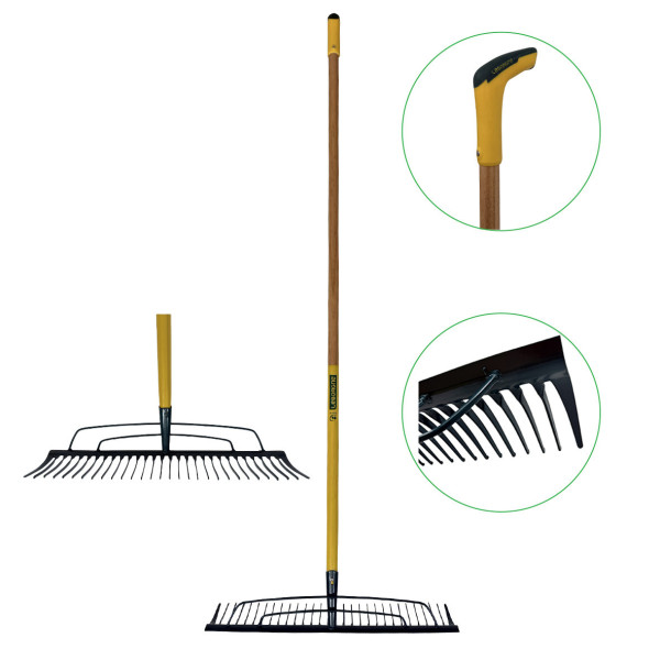 Râteau à gazon 2EN1 30 dents 56cm Duopro EM150 ergonomique leborgne