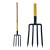 Fourche à bêcher 4 dents 23x16 compacte EM100 bois