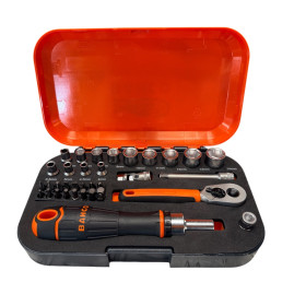 Coffret douilles 1/4" 34 pcs BAHCO