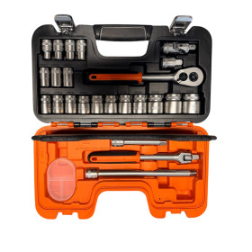 Coffret douilles 6P 1/2''M et cliquet 24 pcs BAHCO