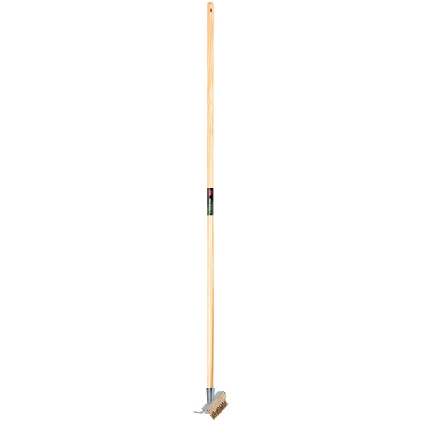 Brosse à rainure avec racloir Polet emmanché bois 1m50