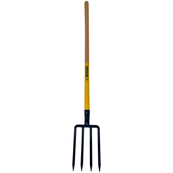 Fourche à bêcher 4 dents 23x16 compacte EM100 bois