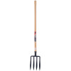 Fourche à bêcher 4 dents 27x18 spatules EM110 bois, pour les terres légères et les sols sableux, disponible chez jardins loisirs
