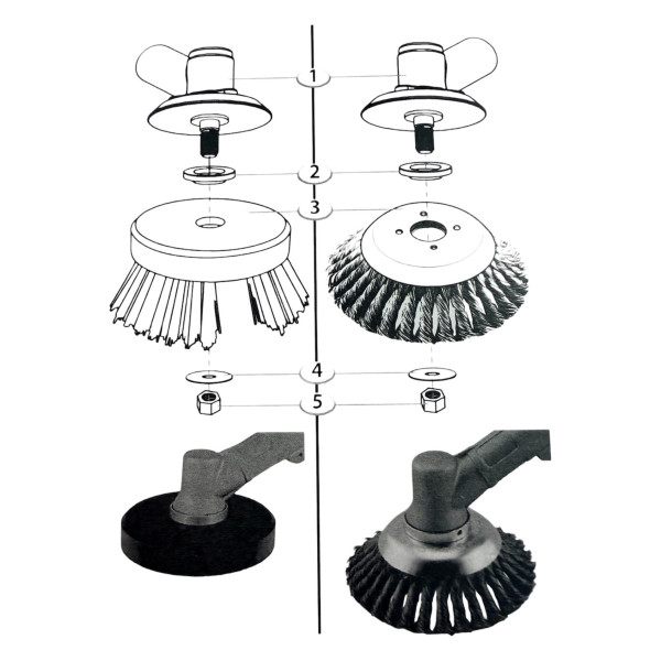 Brosse désherbage 200mm alésage 25,4/20mm