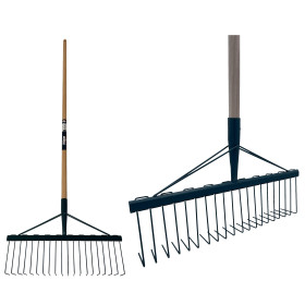 Balai à gazon pro 20 dents EM150 bois FROGES DE MAGNE