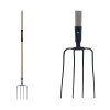 Fourche à fumier 4 dents 30x20 EM135 bois cintré PCS