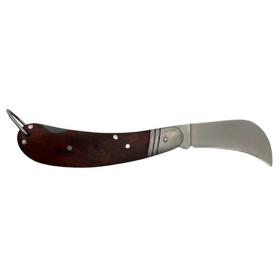 Serpette lame courbe inox 75mm EM bois
