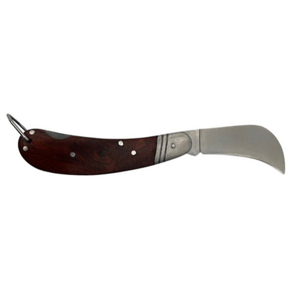 Serpette lame courbe inox 75mm EM bois