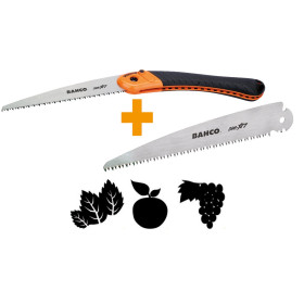 Scie pliante 19cm 396-HP + 1 lame de rechange BAHCO