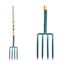 Fourche à bêcher à soie 4 dents 27x20 EM100 bois FORGES DE MAGNE