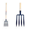 Fourche à bêcher 4 dents 27x18 spatules EM110 bois, pour les terres légères et les sols sableux, disponible chez jardins loisirs