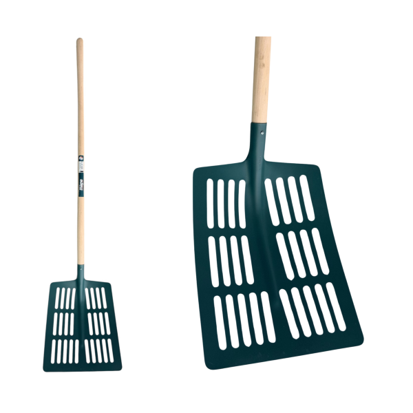 Pelle à feuilles acier EM130 cintré bois FORGES DE MAGNE