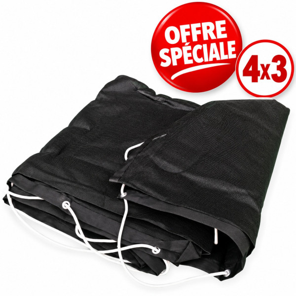 Filet benne monfil polyéthylène 4 x3  avec sandow et oeillets