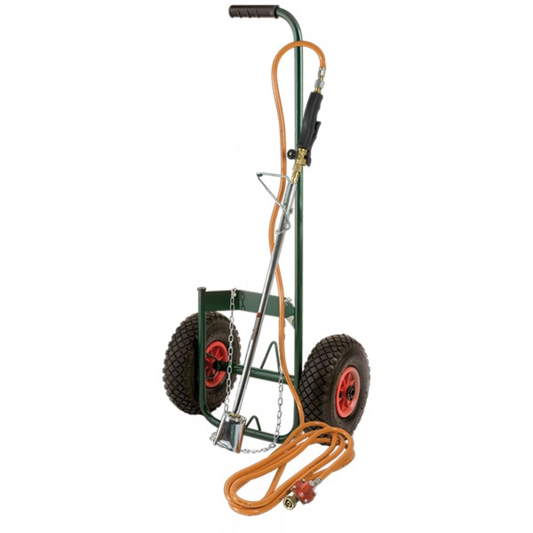 Kit desherbeur thermique avec chariot roues gonflables RIBIMEX