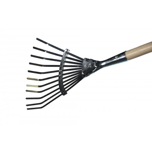 Balai à gazon léger 11 dents Em bois 1m10 POLET