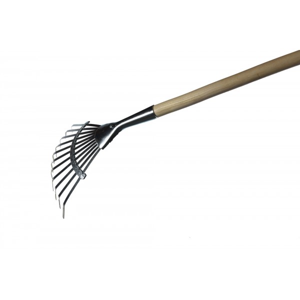 Balai à gazon léger 11 dents Em bois 1m10 POLET