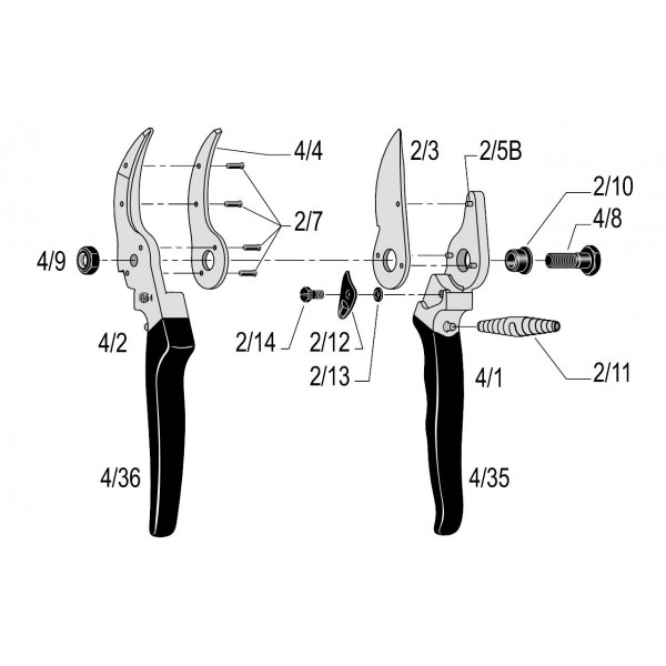 Secateur lame croissante F4 Felco