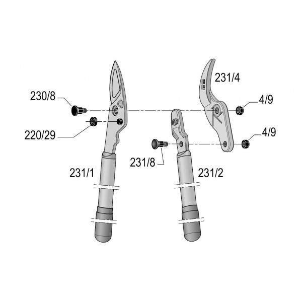 Coupe branche demultiplie enclume courbe F230 Felco